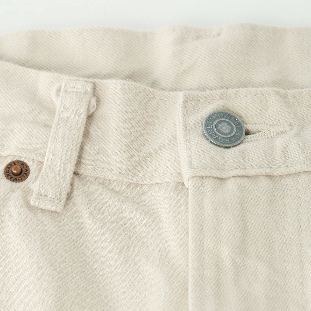 WHITE DENIM TROUSERS