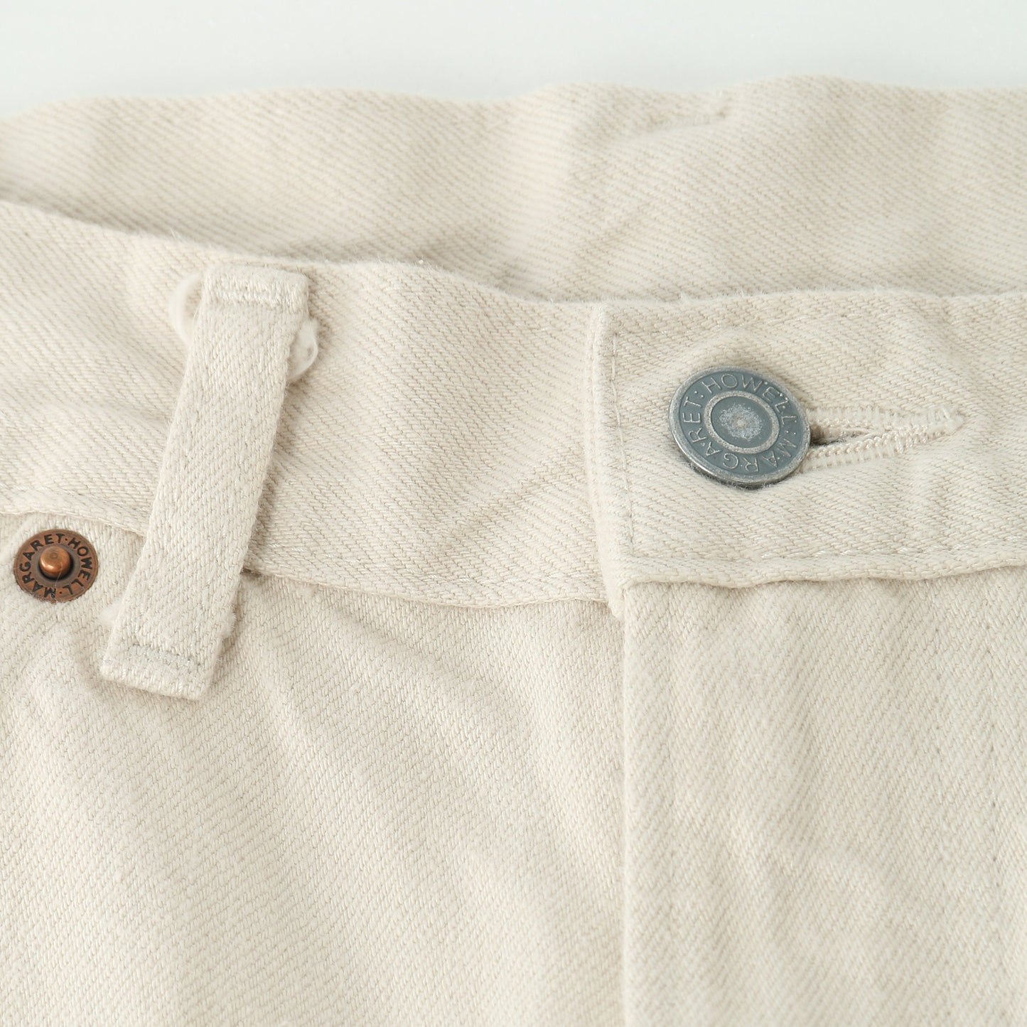 WHITE DENIM TROUSERS