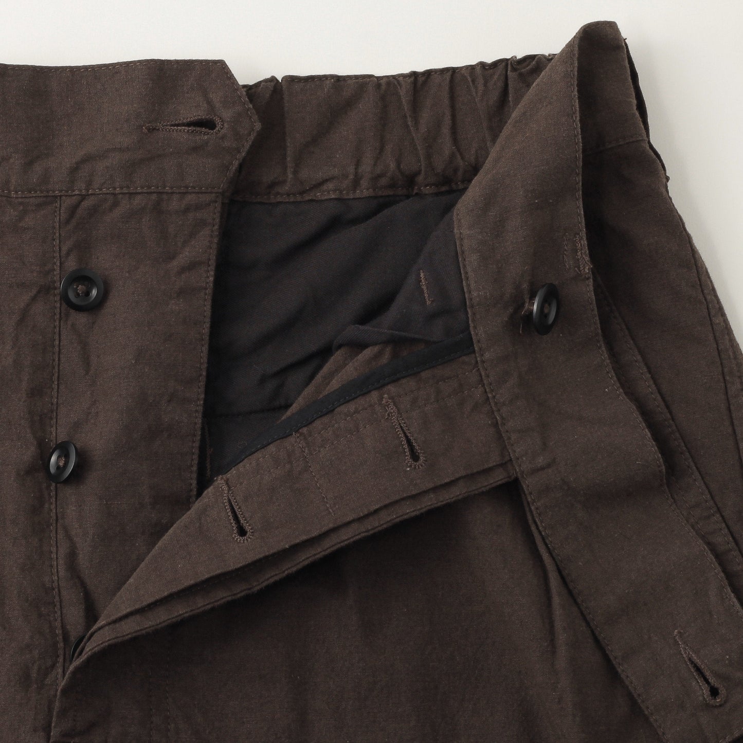 OVERDYE MELANGE COTTON LINEN TROUSERS