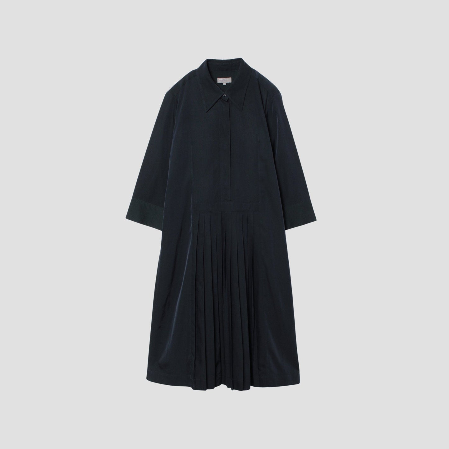 GLAZED COTTON CUPRA DRESS