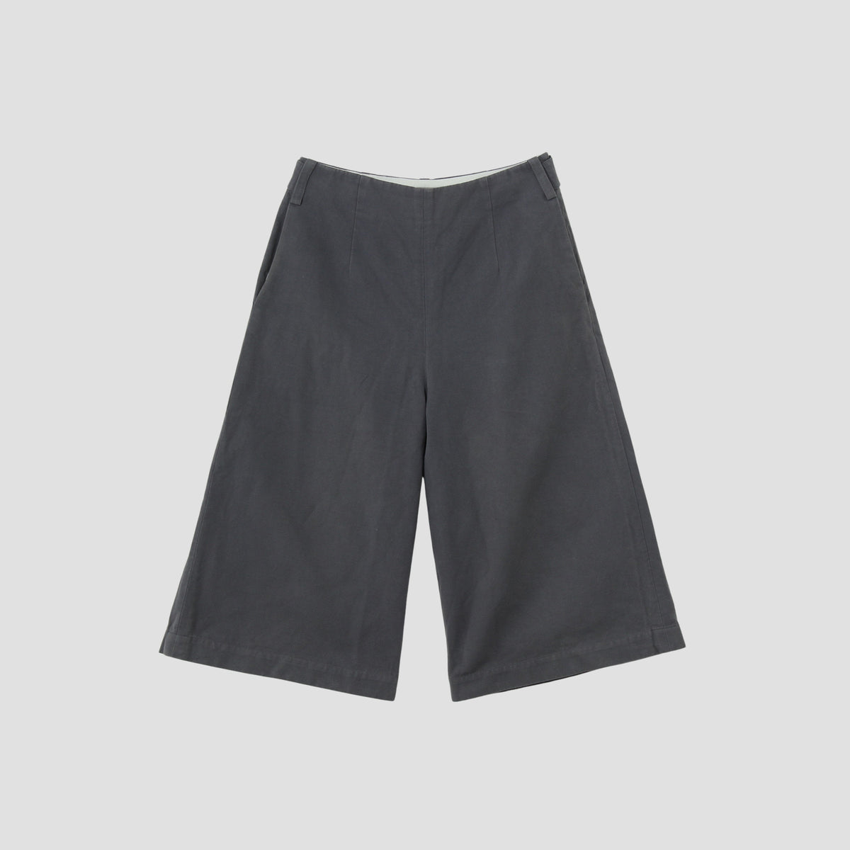 COTTON LINEN CANVAS TROUSERS