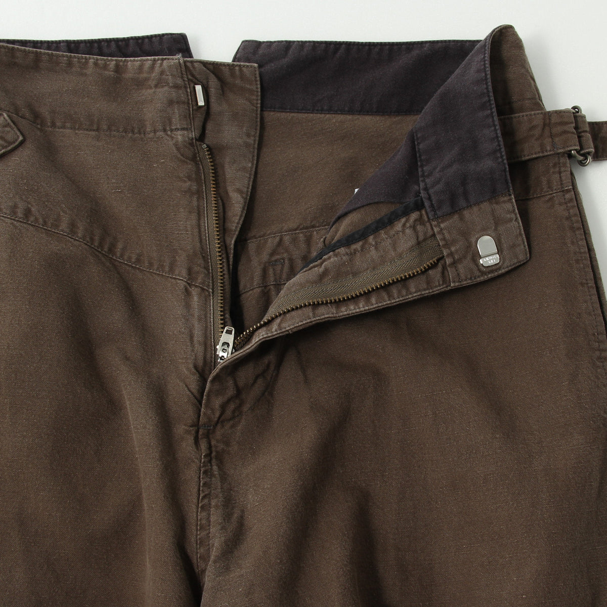 COTTON LINEN TWILL TROUSERS