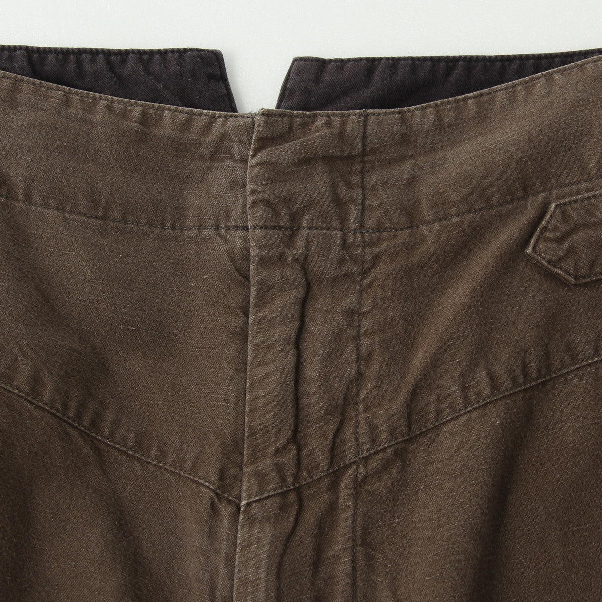 COTTON LINEN TWILL TROUSERS