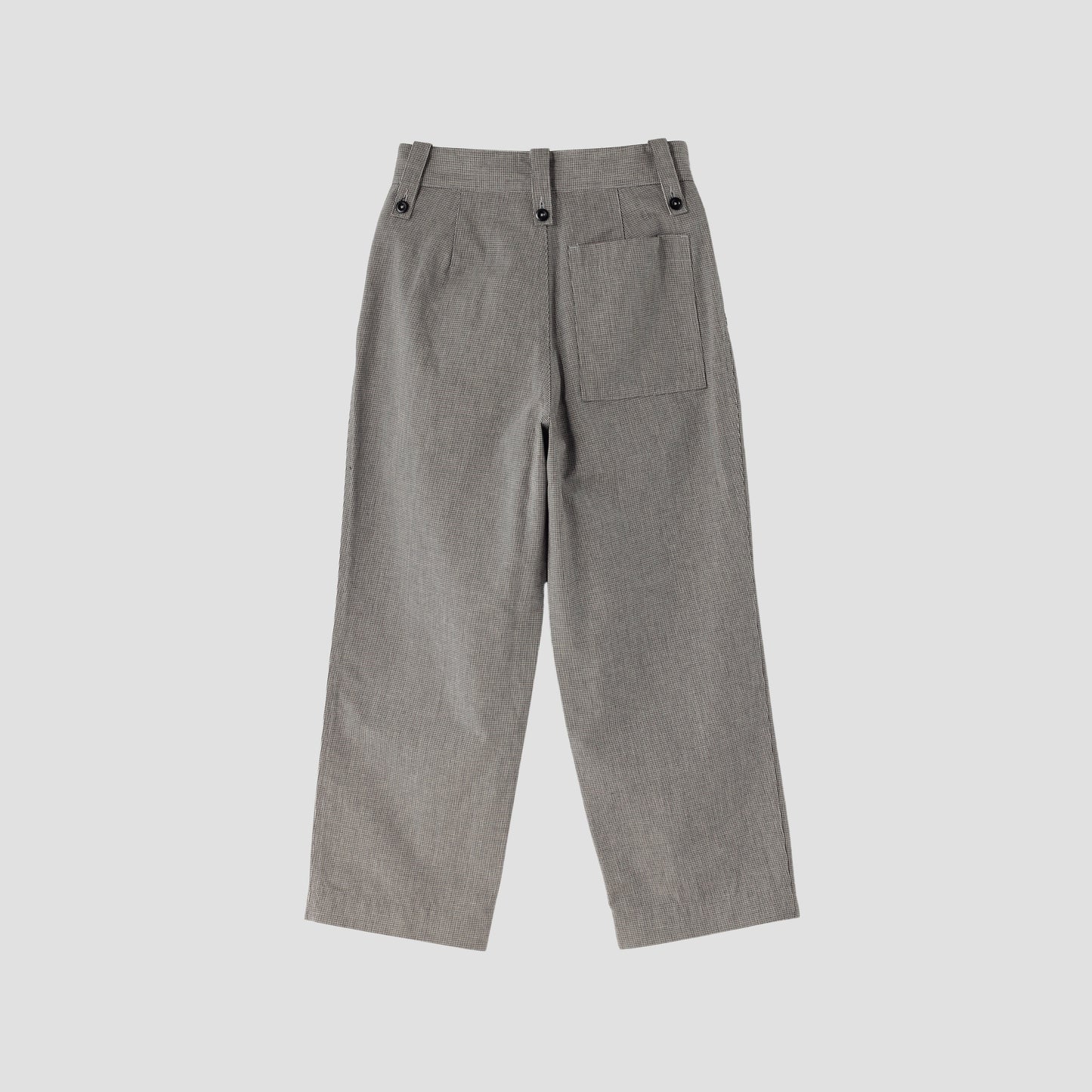 CHEF CHECK COTTON LINEN TROUSERS