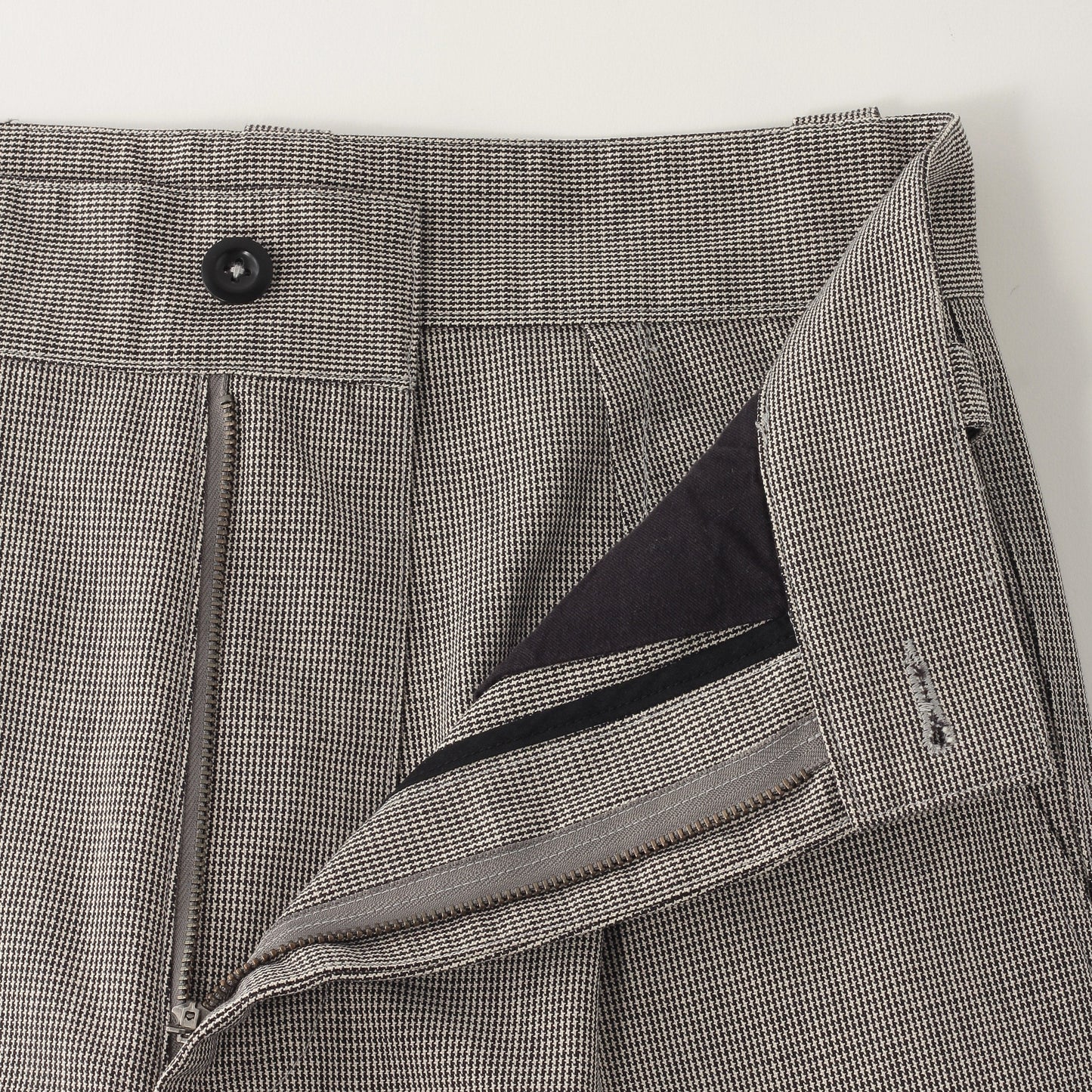 CHEF CHECK COTTON LINEN TROUSERS