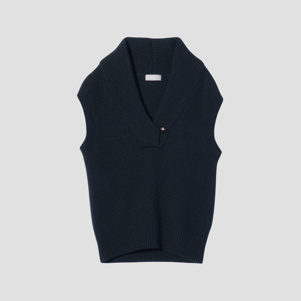 SHAWL COLLAR VEST KNIT