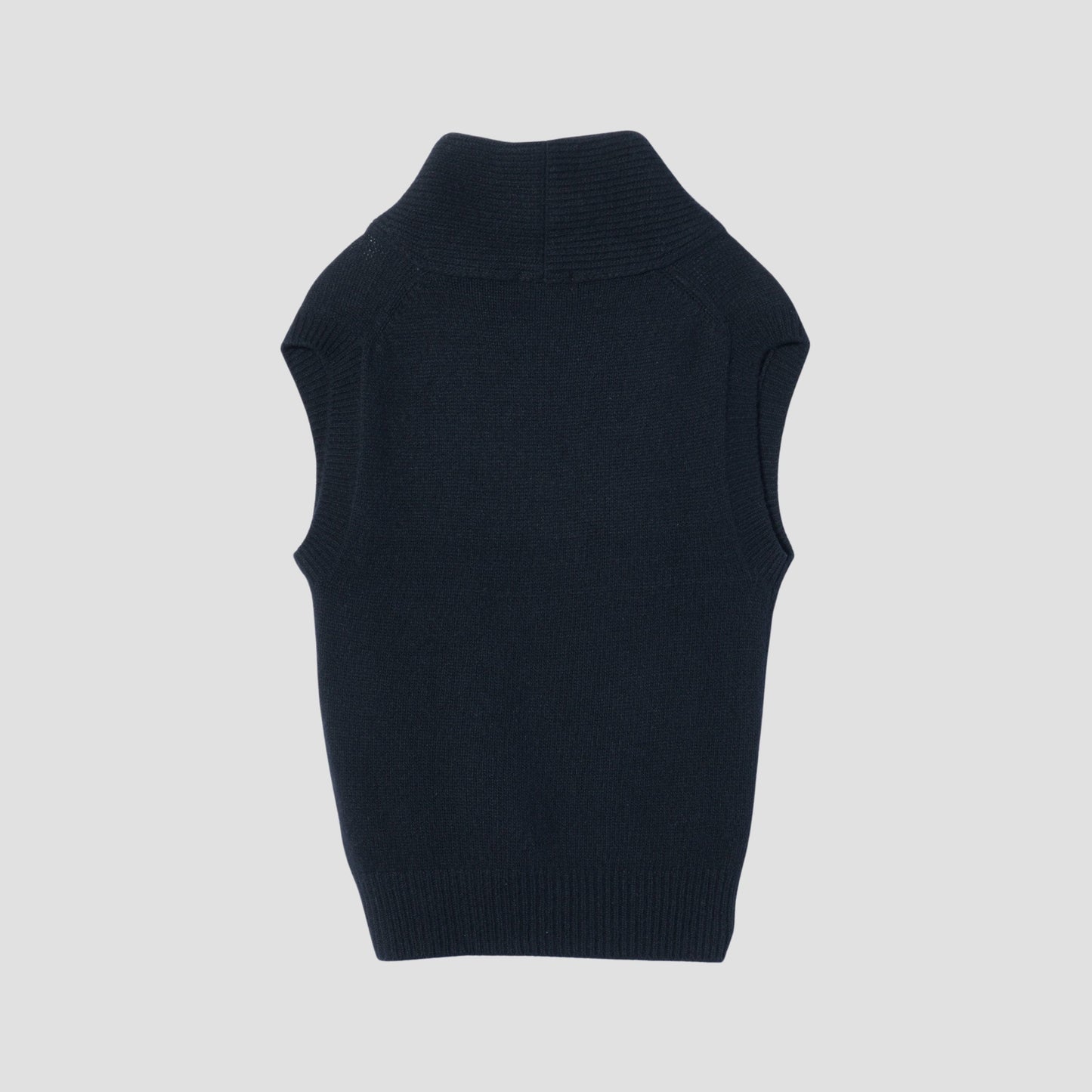 SHAWL COLLAR VEST KNIT
