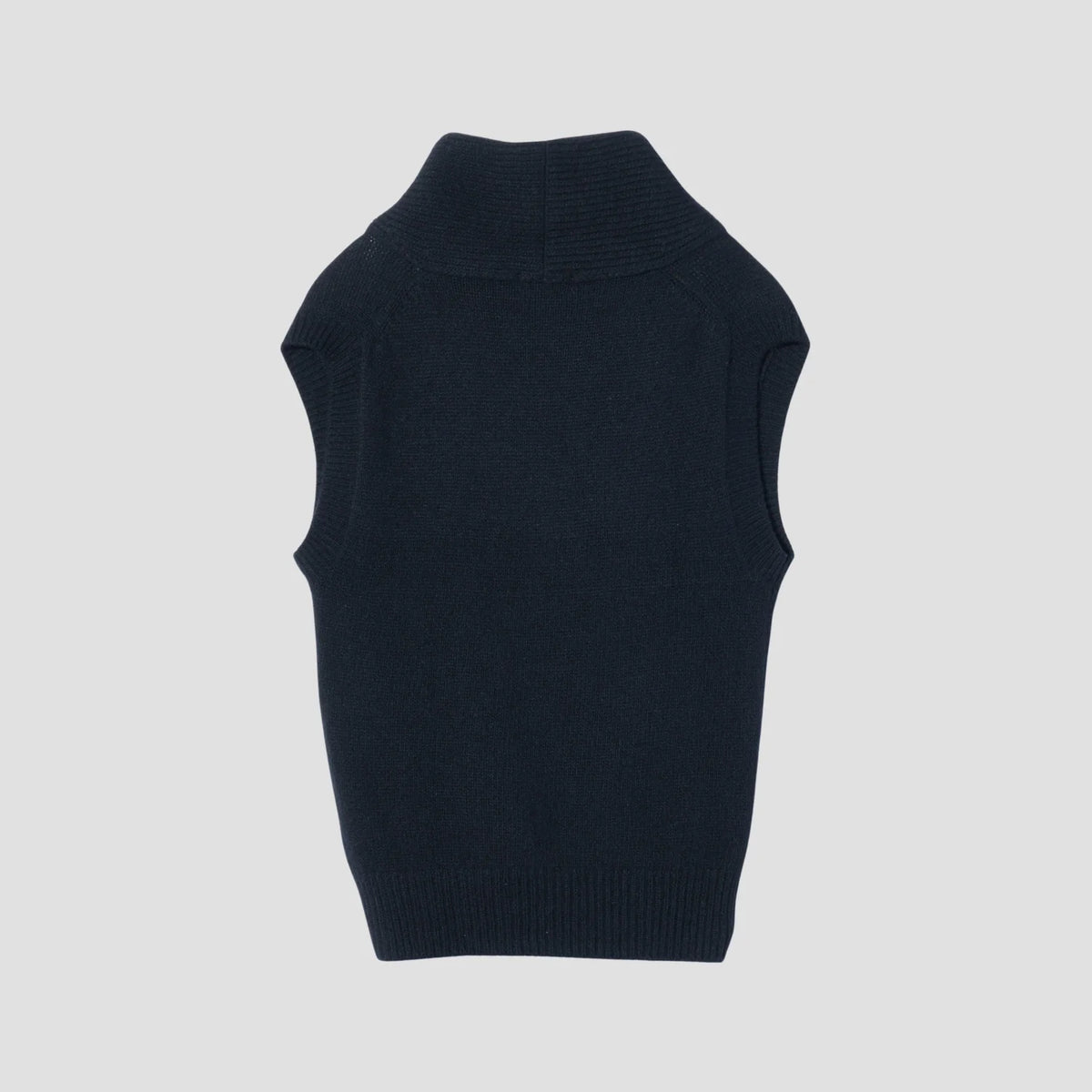 SHAWL COLLAR VEST KNIT
