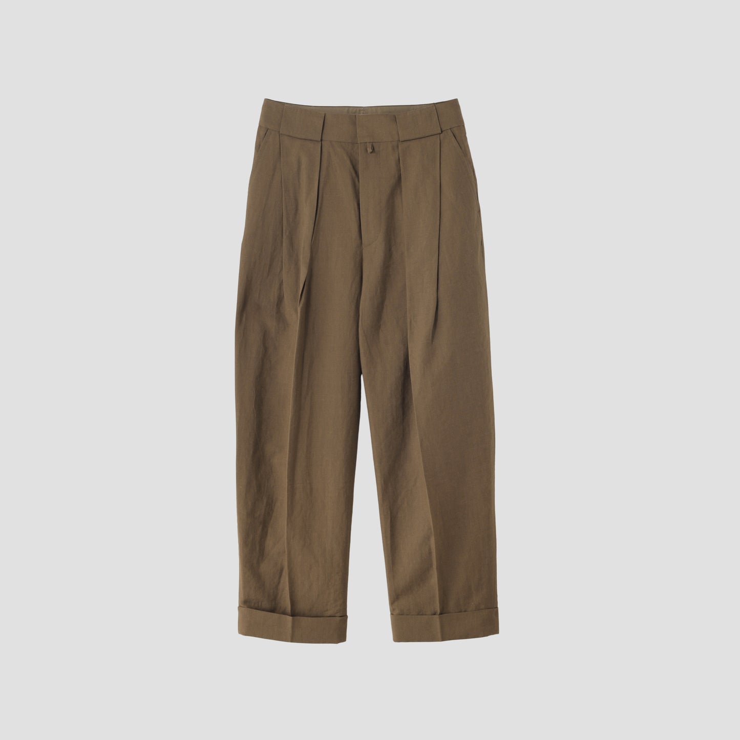 SOFT WOOL LINEN TROUSERS