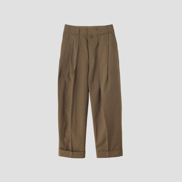 SOFT WOOL LINEN TROUSERS