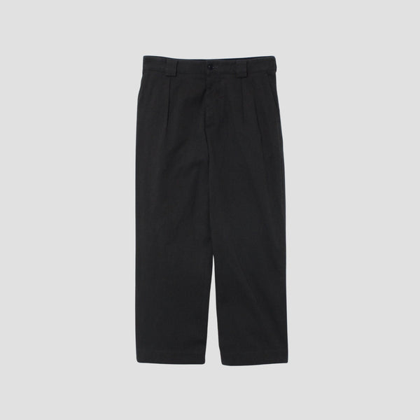 WORN COTTON TWILL TROUSERS