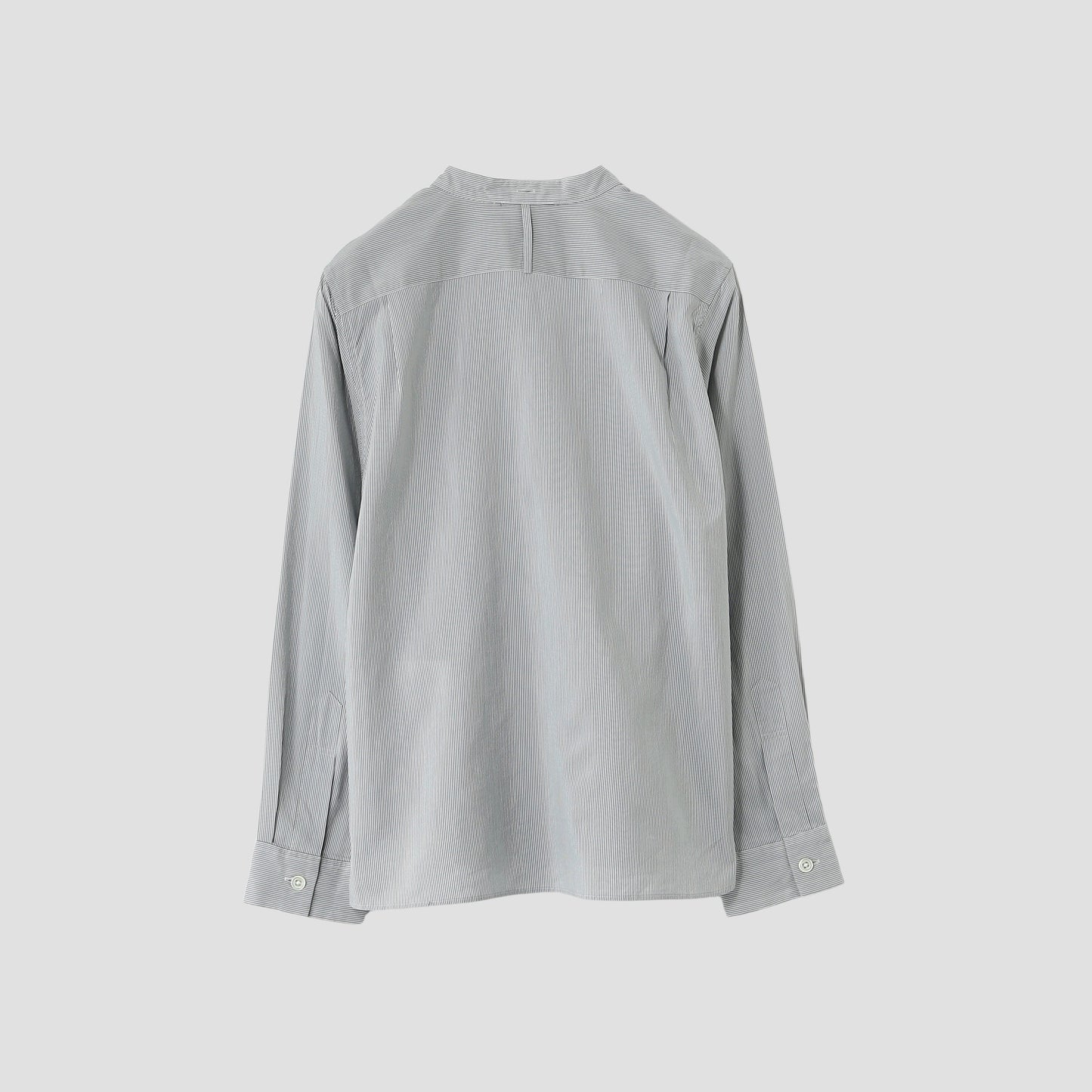 SILK COTTON NARROW STRIPE SHIRT