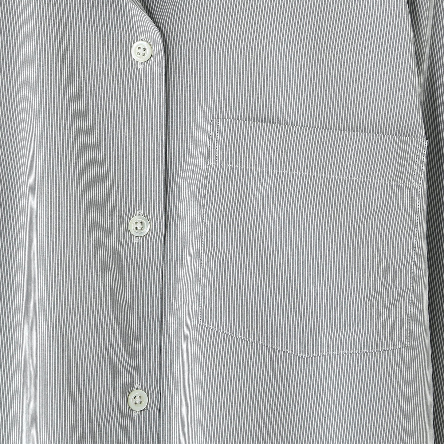 SILK COTTON NARROW STRIPE SHIRT
