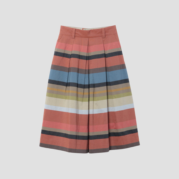 MULTI STRIPE COTTON SKIRT