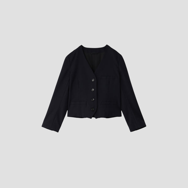 WASHED WOOL SERGE JACKET