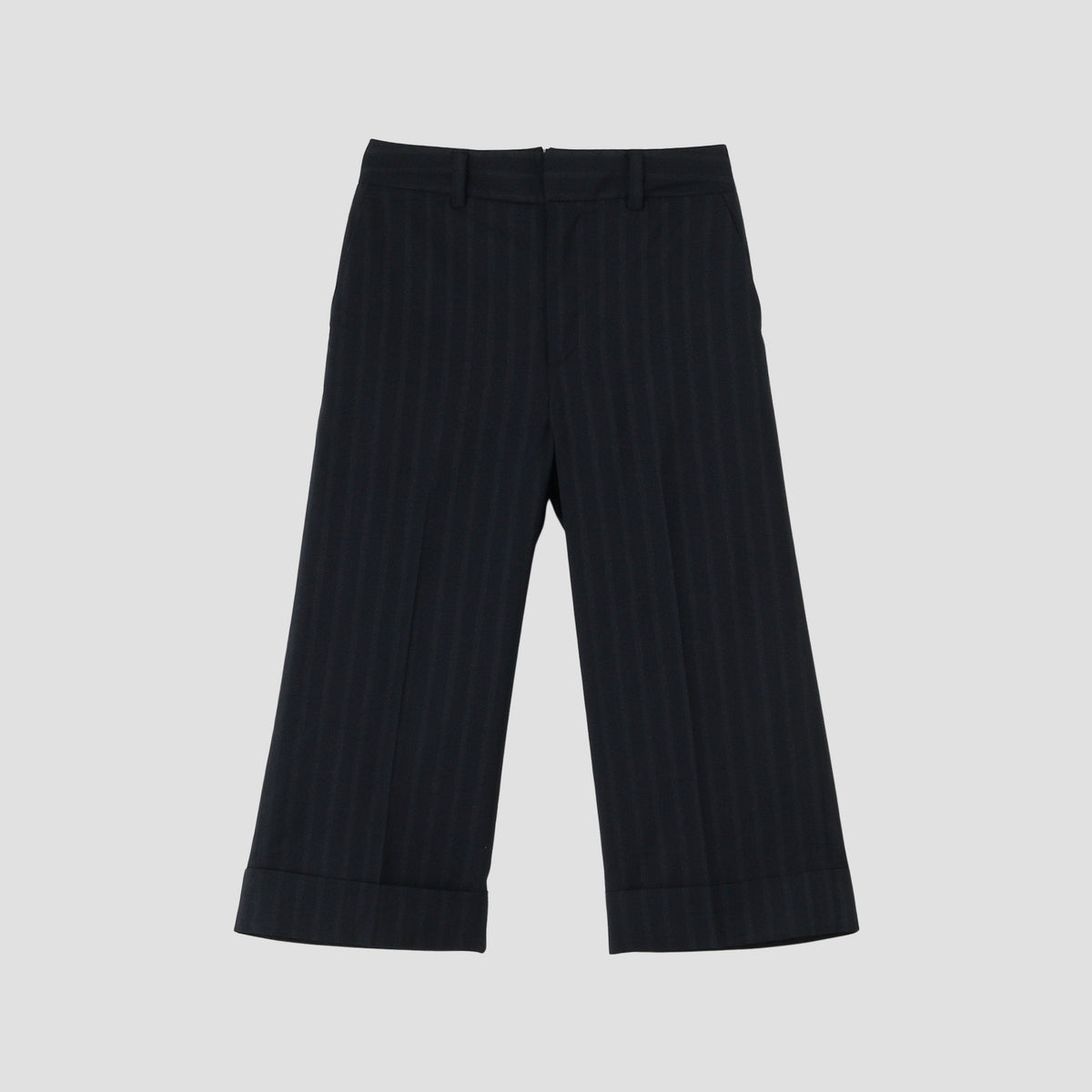 WIDE STRIPE WOOL TROUSERS