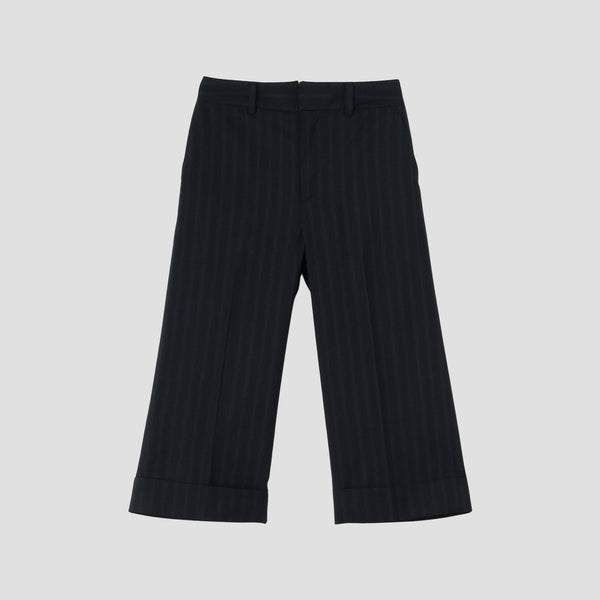 WIDE STRIPE WOOL TROUSERS