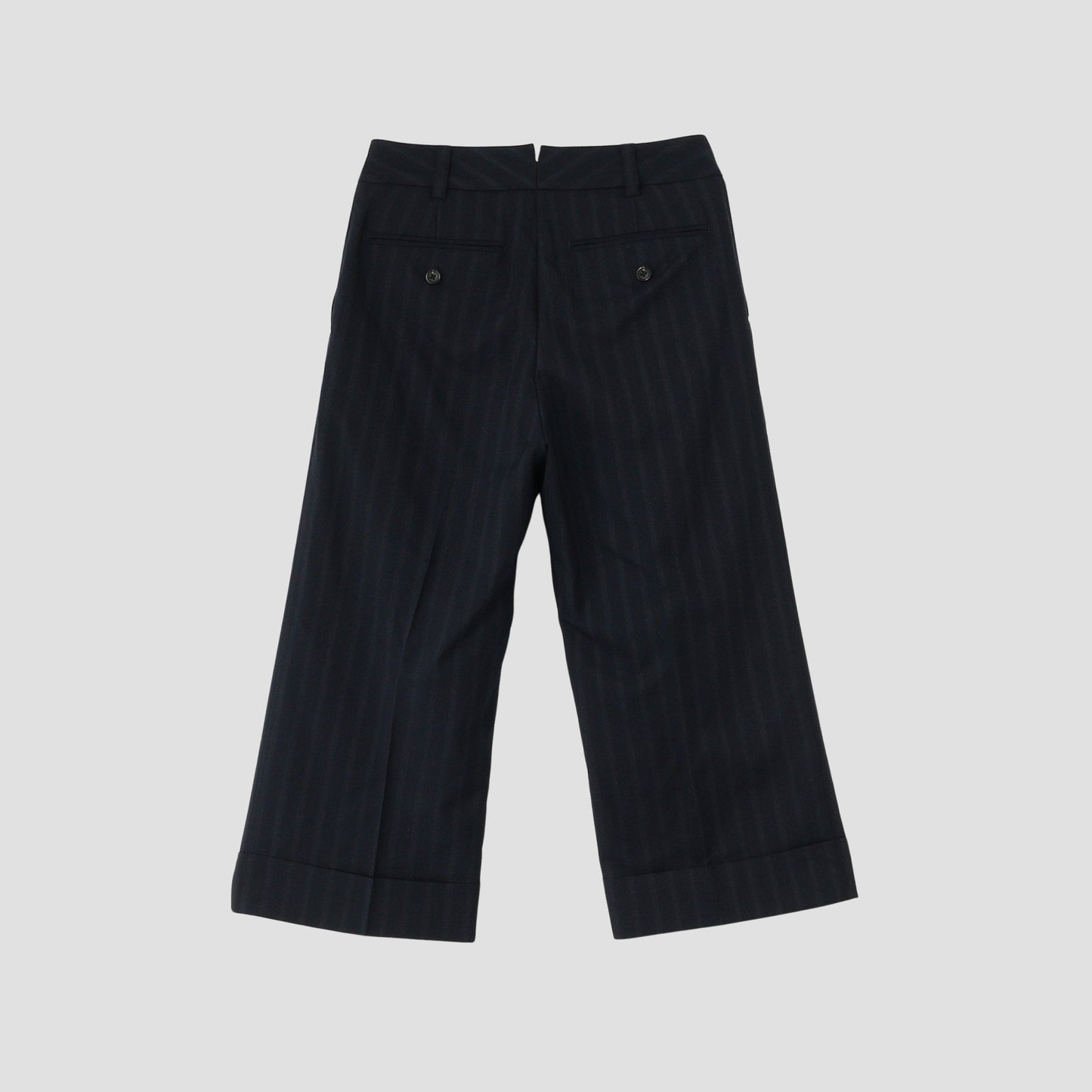 WIDE STRIPE WOOL TROUSERS