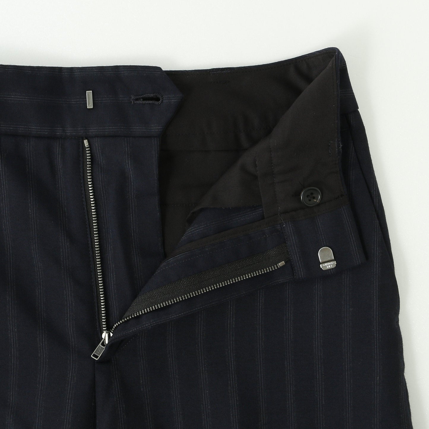 WIDE STRIPE WOOL TROUSERS