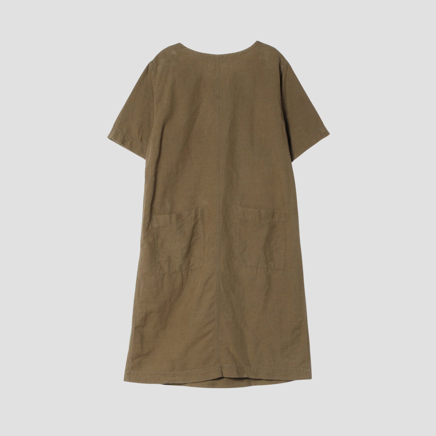 PLAIN COTTON LINEN DRESS