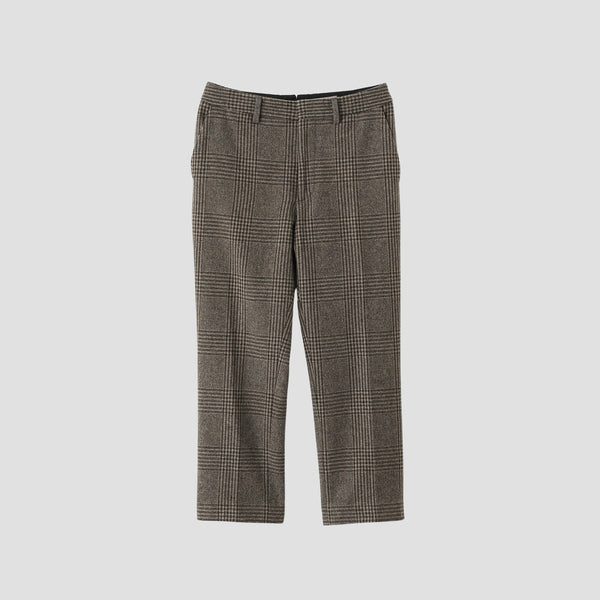 CHECK WOOL TROUSER TROUSERS