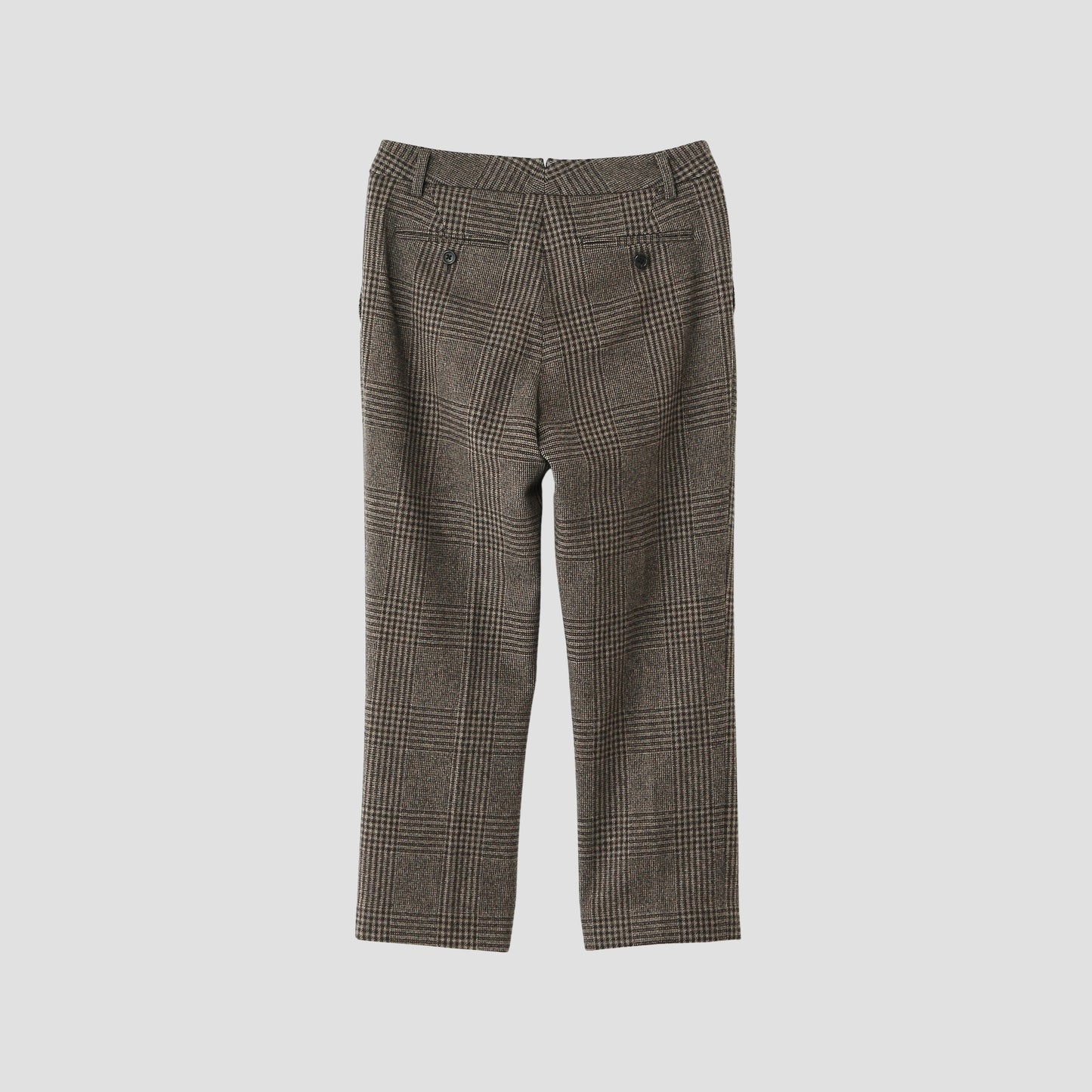 CHECK WOOL TROUSER TROUSERS