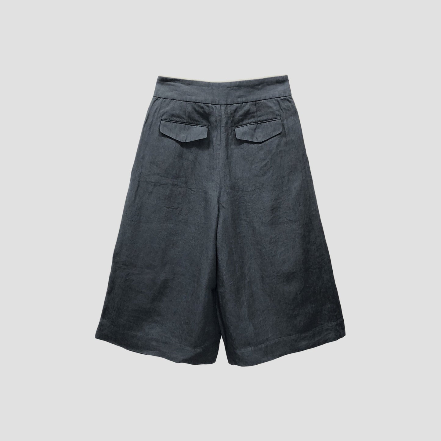 COATED LINEN PLAINWEAVE TROUSERS