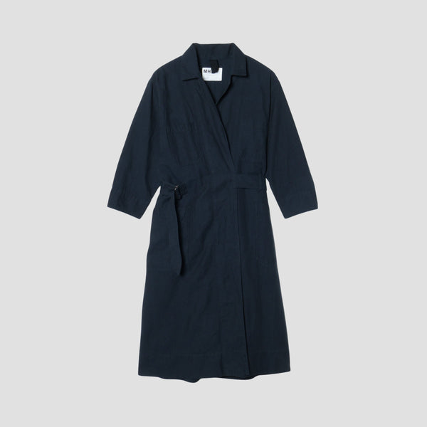 COTTON LINEN TWILL DRESS