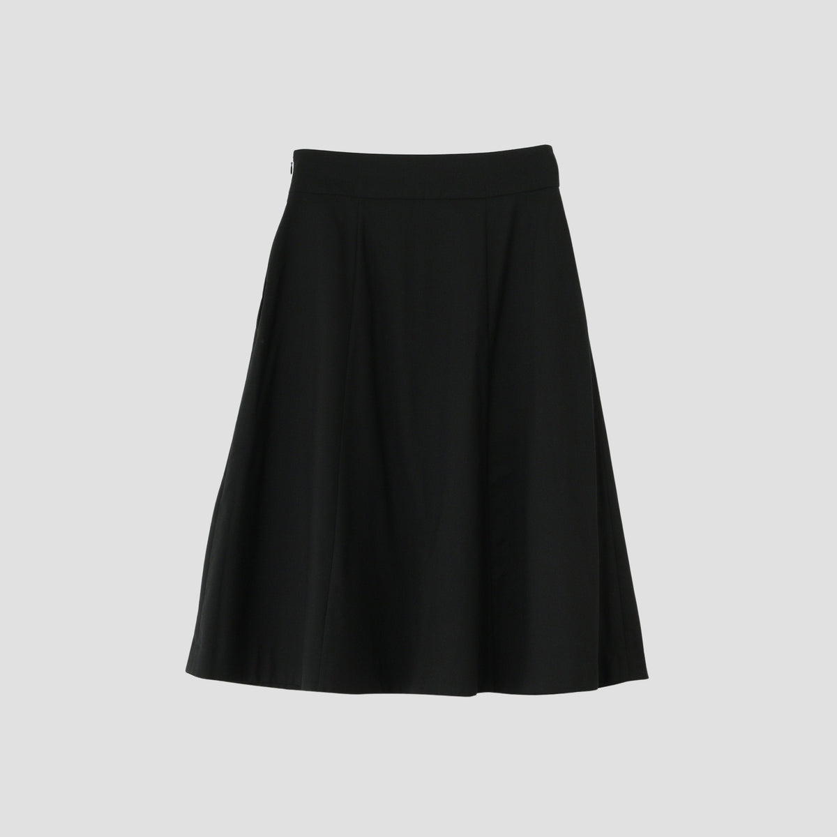 FINE WOOL POPLIN SKIRT