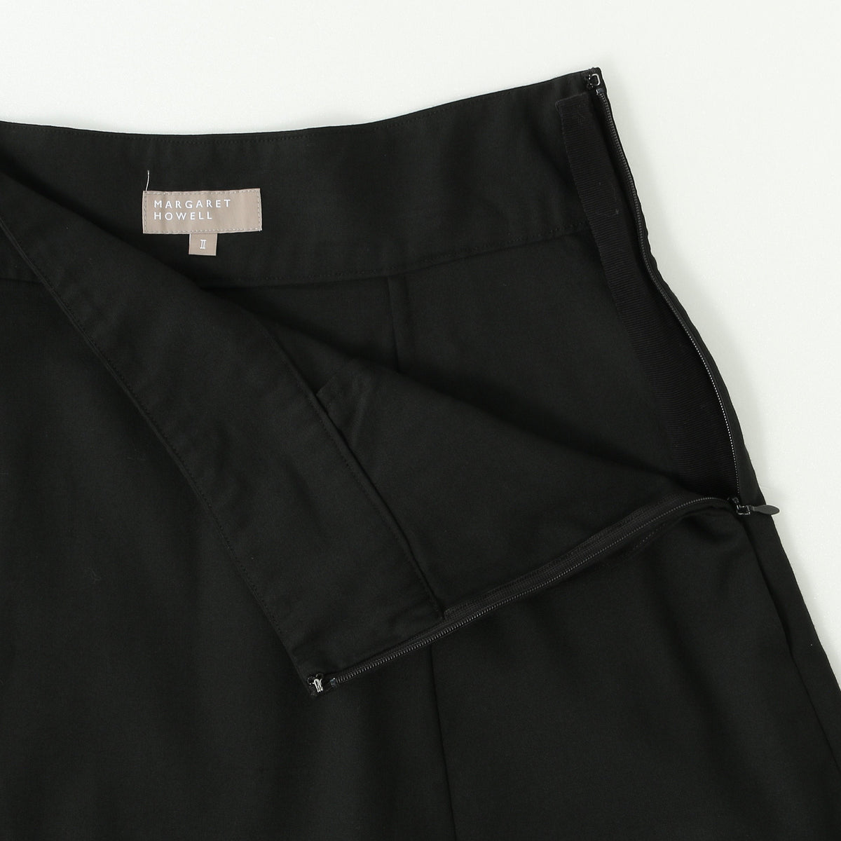 FINE WOOL POPLIN SKIRT