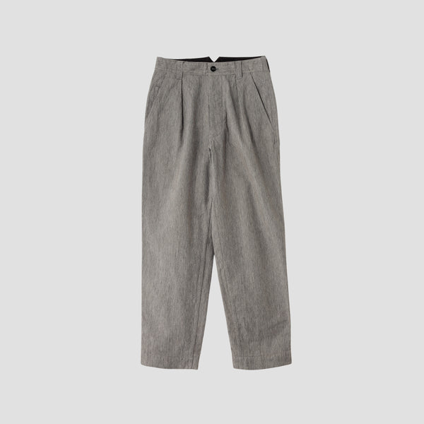 IRREGULAR END ON END COTTON LINEN TROUSERS