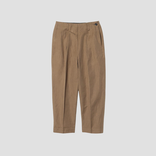 COTTON LINEN TWILL TROUSERS
