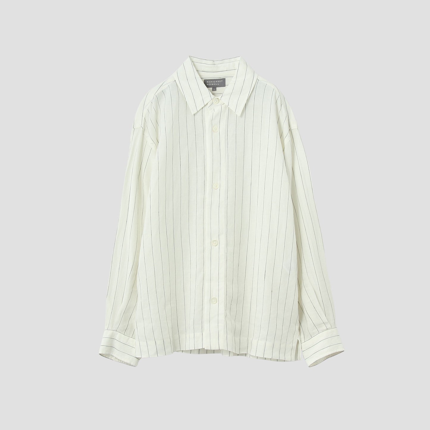 SPACED STRIPE LINEN SHIRT
