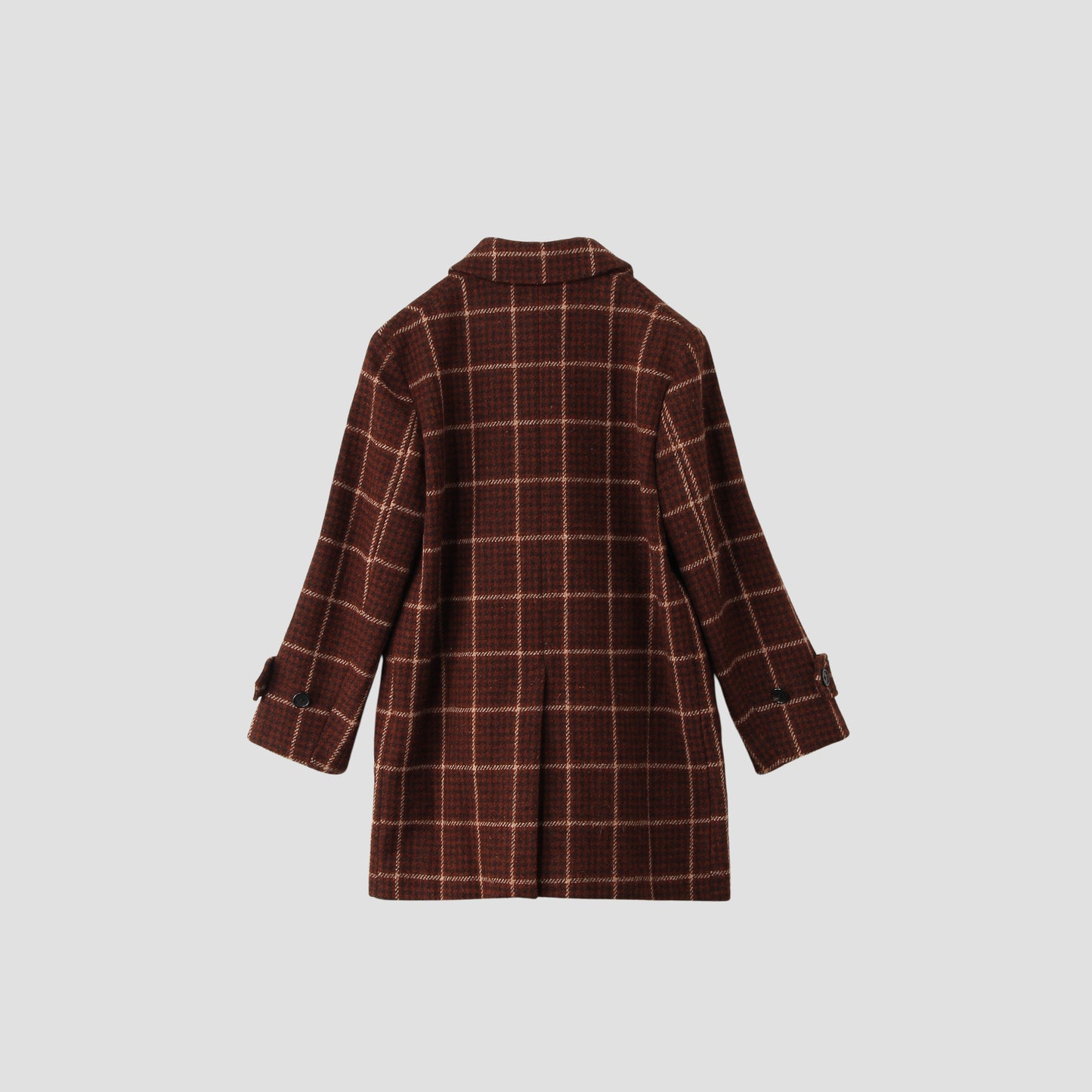 HOUNDSTOOTH CHECK WOOL COAT