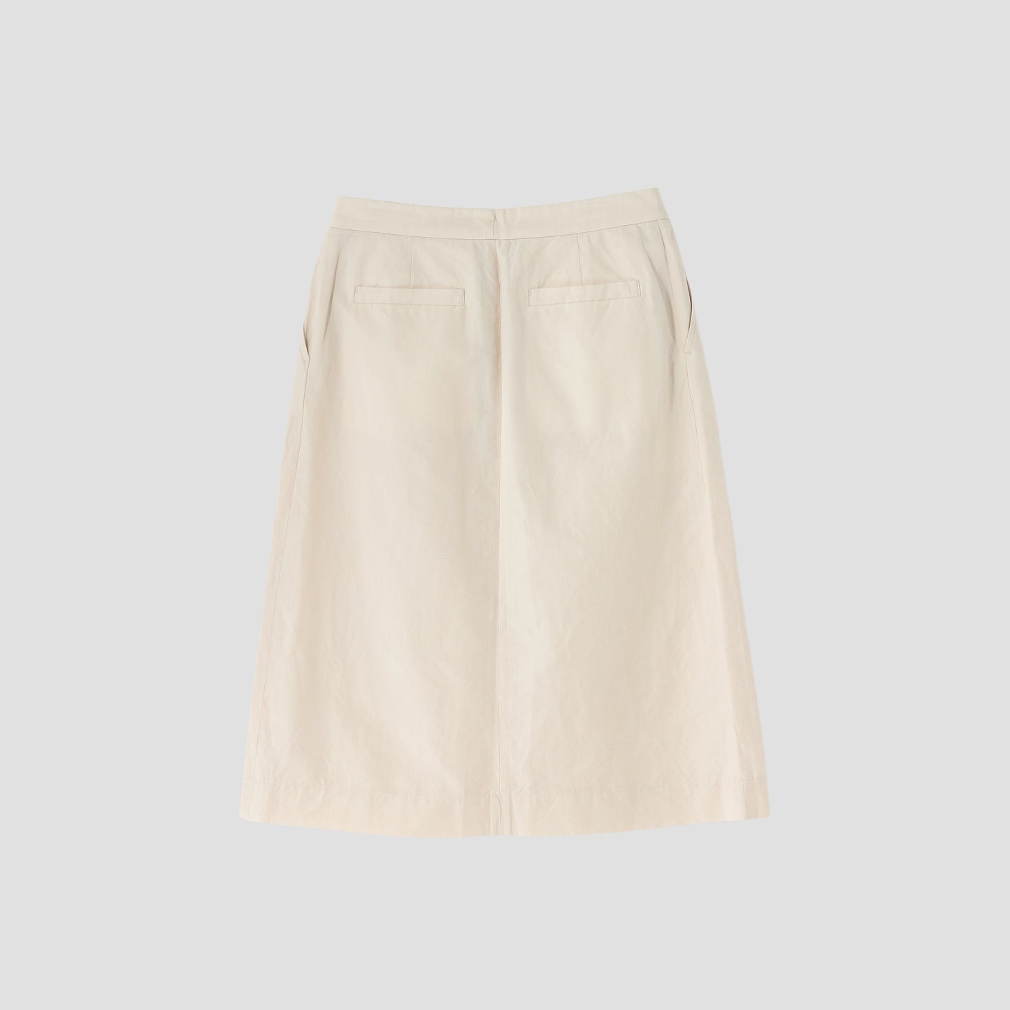 PLAIN WEAVE COTTON LINEN SKIRT