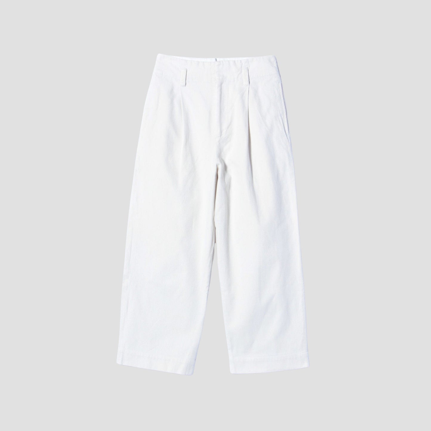 WASHED COTTON TWILL TROUSERS