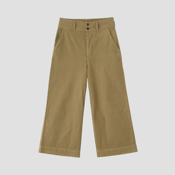 BRUSHED DRY COTTON CANVAS TROUSERS