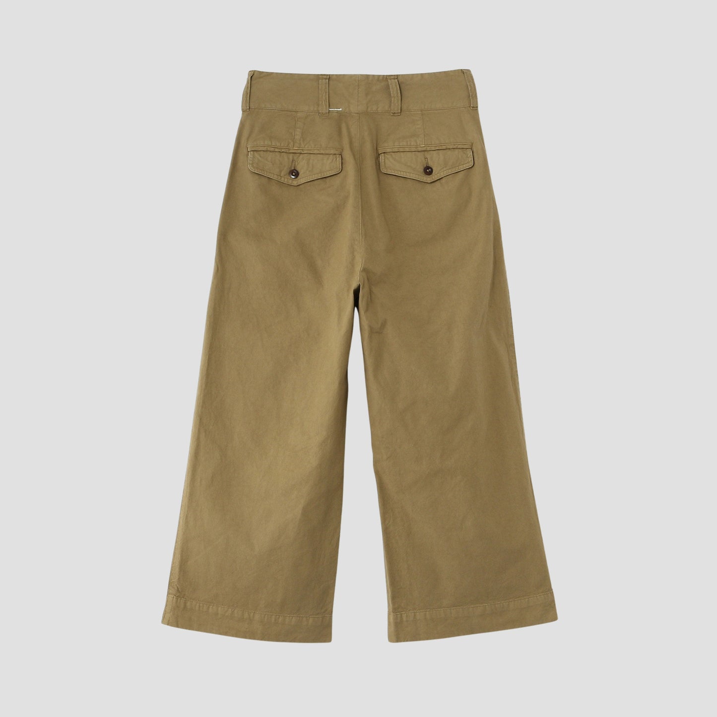 BRUSHED DRY COTTON CANVAS TROUSERS