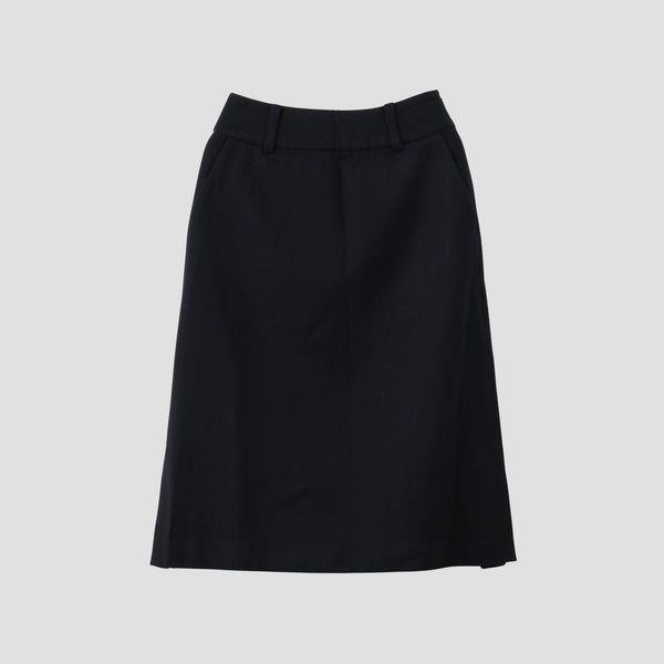 SOFT HERRINGBONE WOOL SKIRT