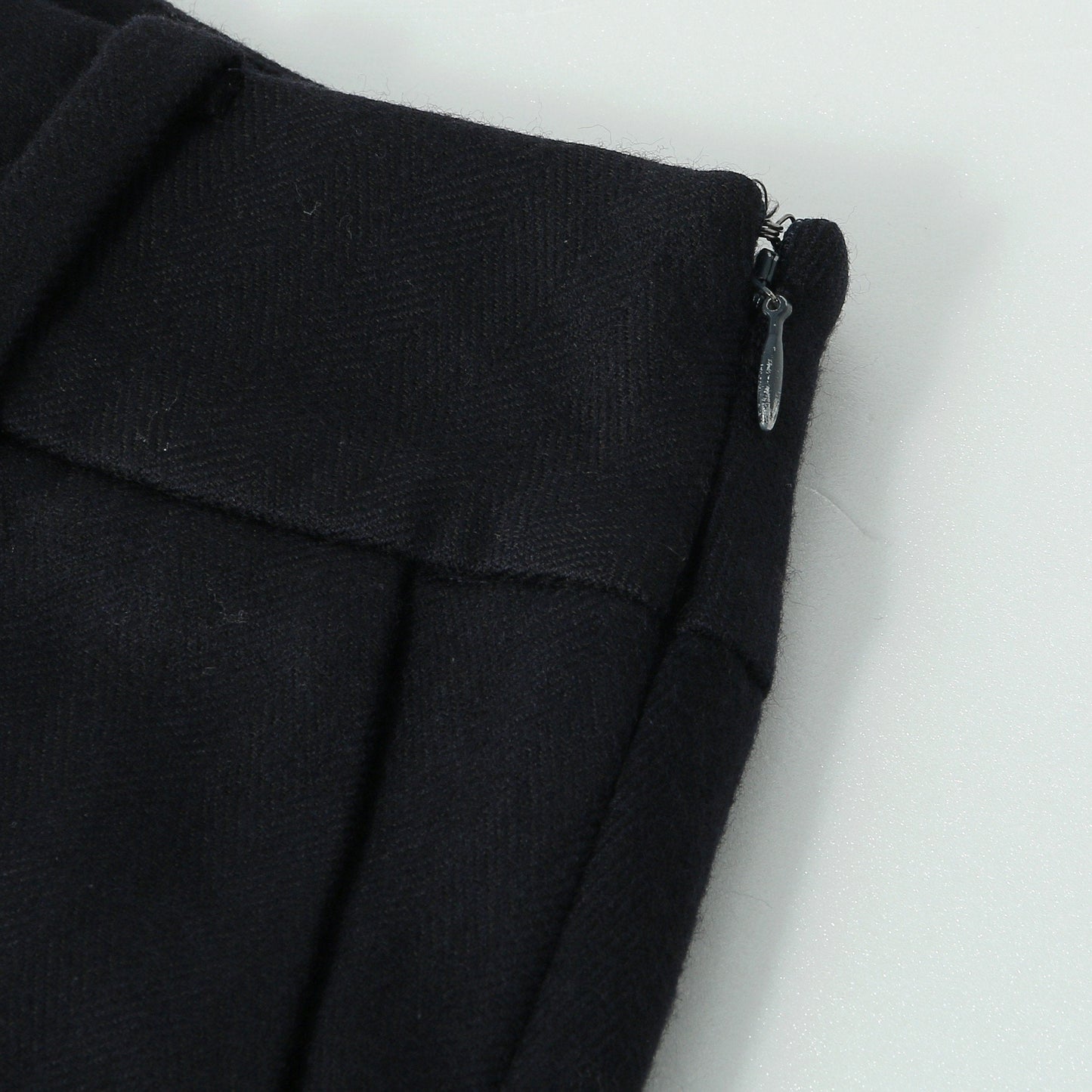 SOFT HERRINGBONE WOOL SKIRT