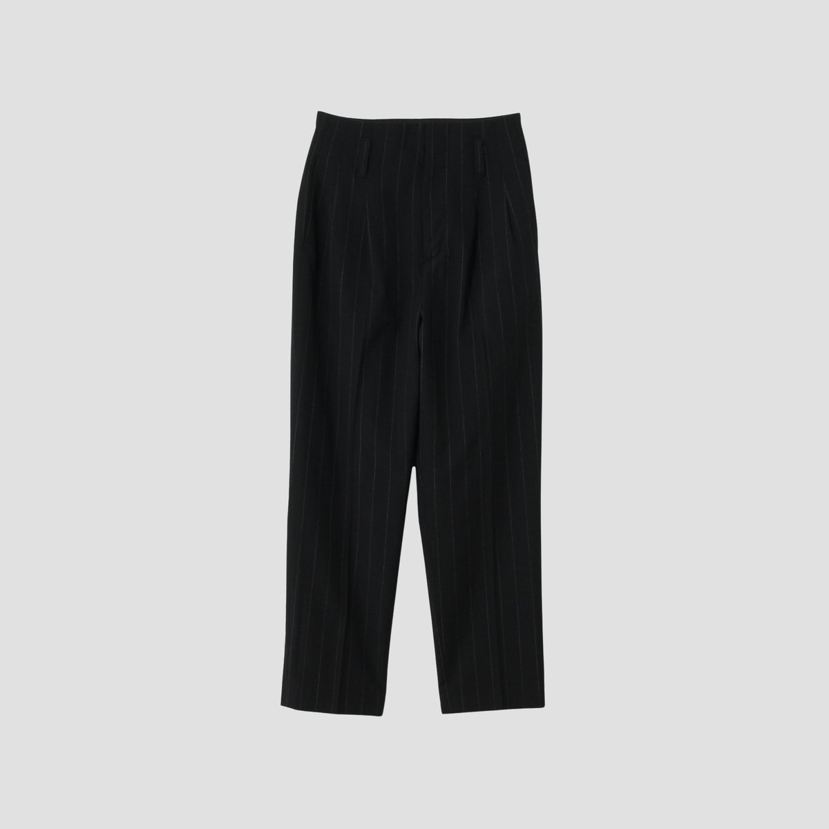 WIDE PINSTRIPE WOOL TROUSERS