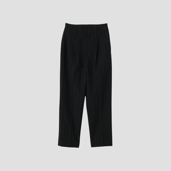 WIDE PINSTRIPE WOOL TROUSERS