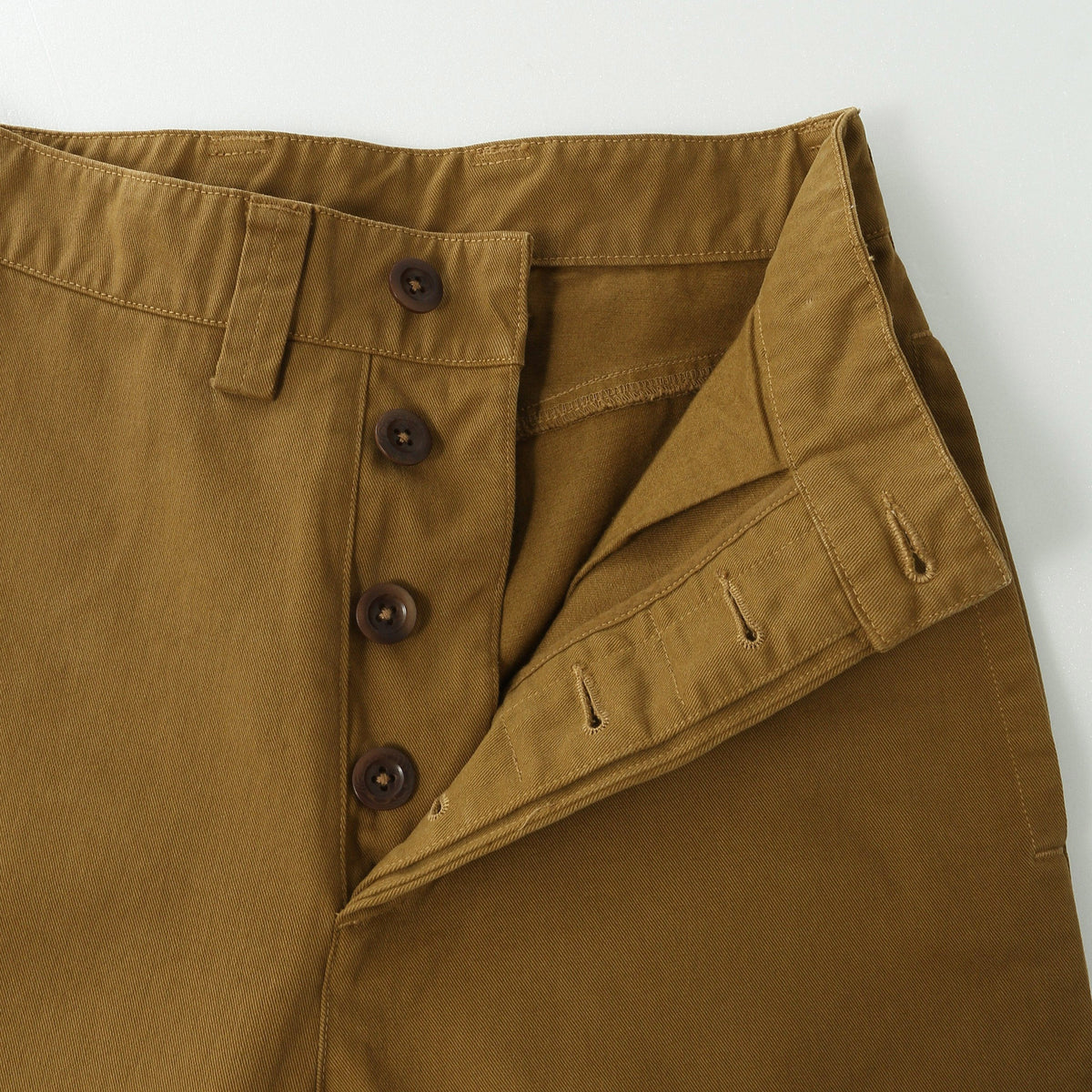 BASIC BRUSHED COTTON CHINO TROUSERS