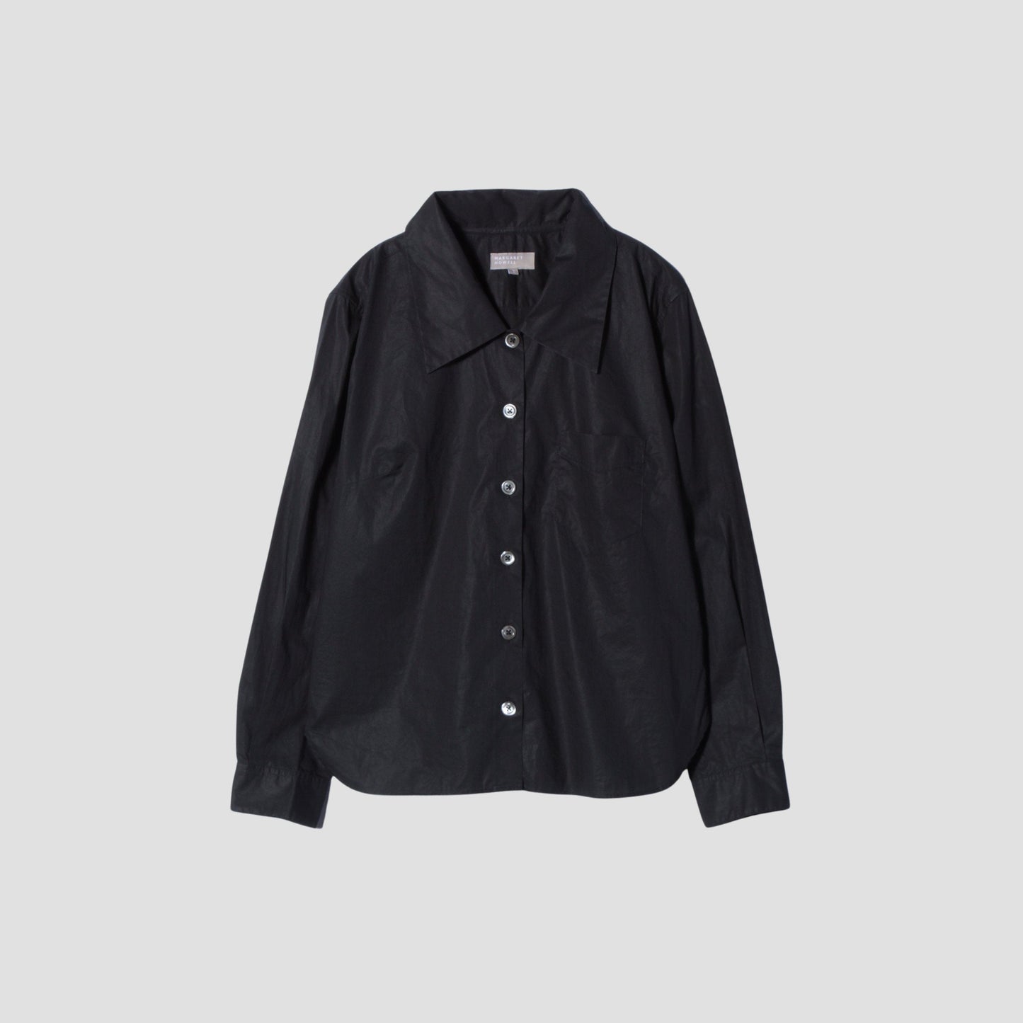 BLACK CHINTZ COTTON SHIRT