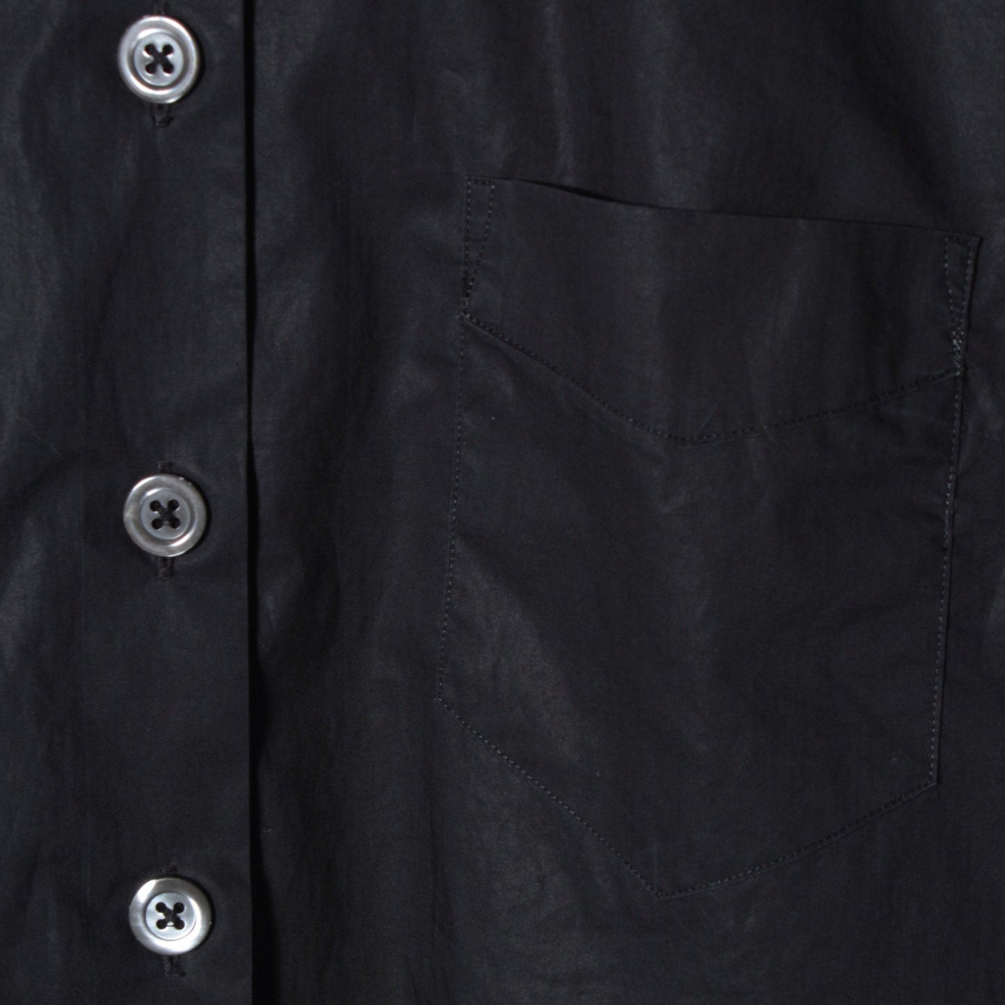 BLACK CHINTZ COTTON SHIRT