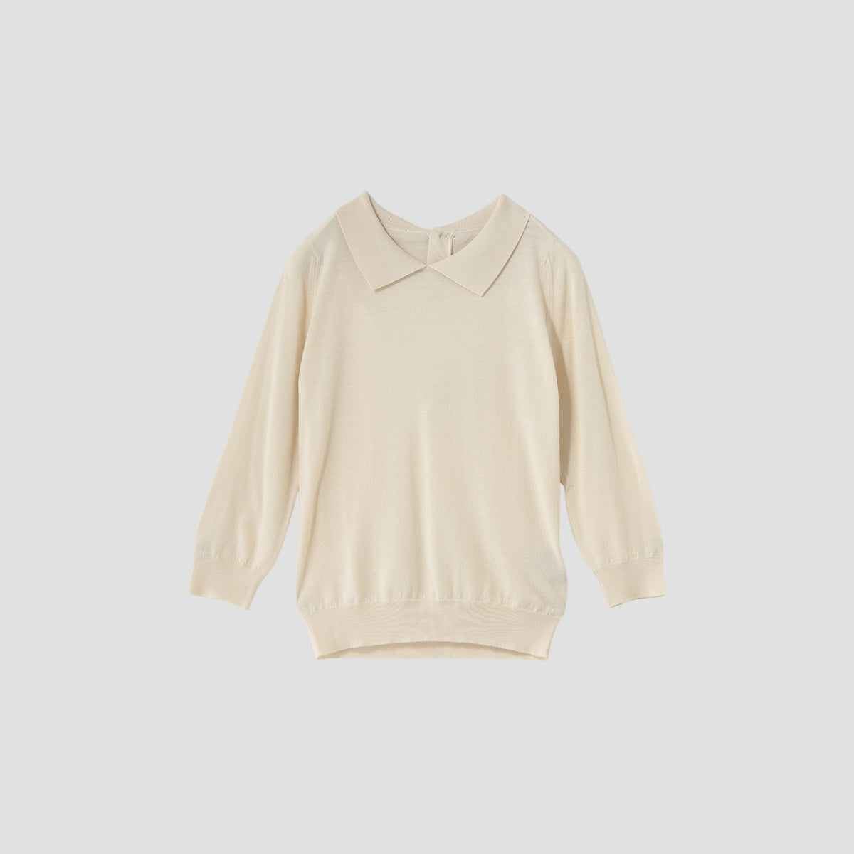 FINE MERINO POLO COLLAR JUMPER KNIT