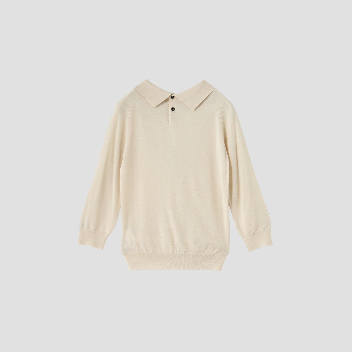 FINE MERINO POLO COLLAR JUMPER KNIT