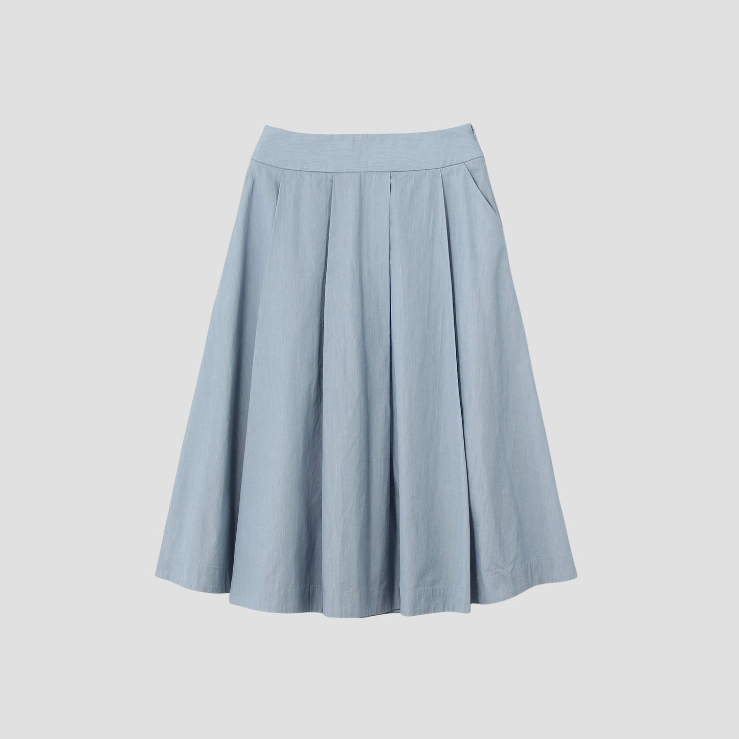 HAIRLINE STRIPE COTTON SKIRT