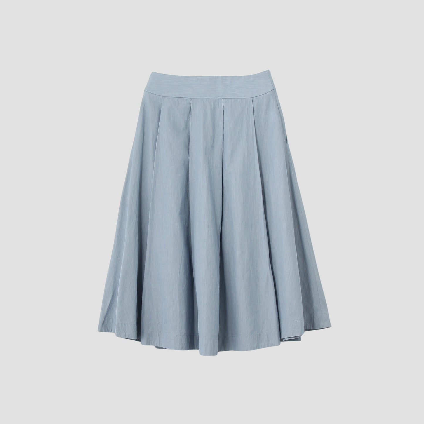 HAIRLINE STRIPE COTTON SKIRT