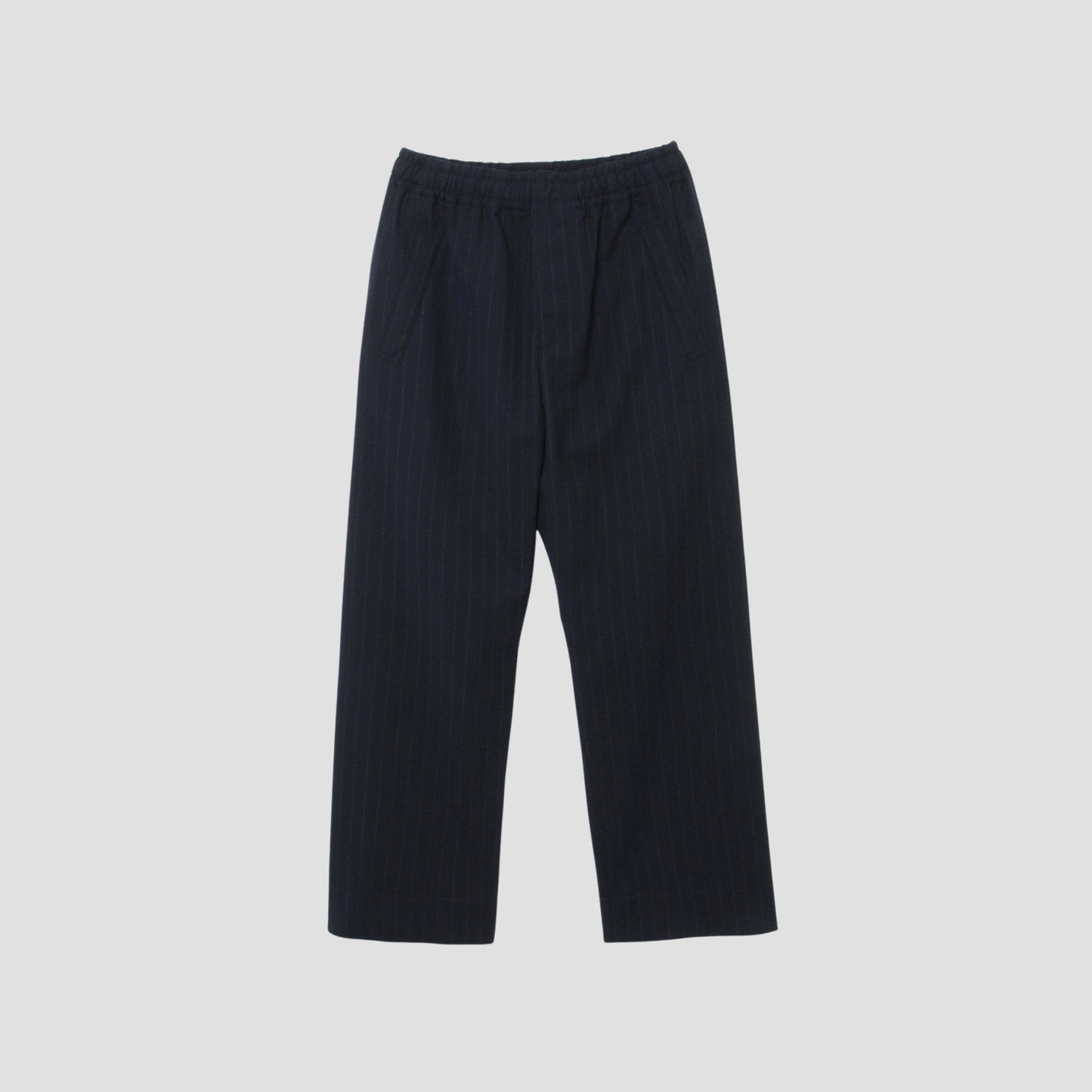 WOOL PINSTRIPE TROUSERS